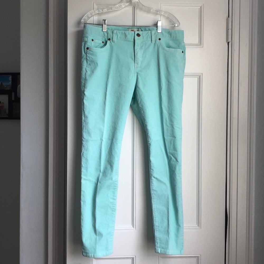 Sea foam green corduroys!